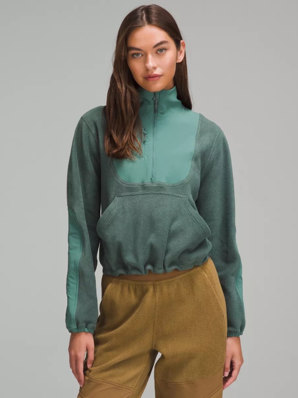 Lululemon Women’s Fleece + Ripstop Hiking Pullover Dark Forest / Medium Forest 2